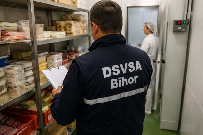 Peste 7 tone de alimente retrase de la vânzare în Bihor, în urma controalelor DSVSA din iunie