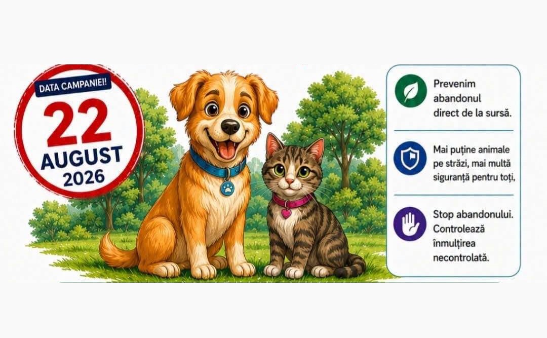 Campanie gratuită de sterilizare a câinilor și pisicilor în Orăștie: O nouă etapă are loc pe 22 august!