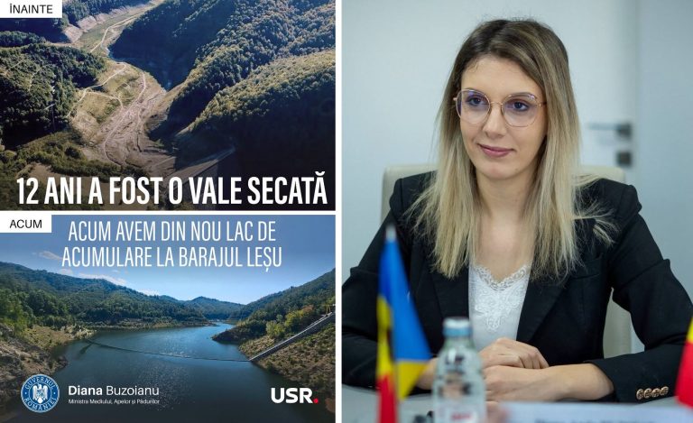 Lucrările de la Barajul Leșu au fost finalizate. Diana Buzoianu: „Este mai sigur, mai inteligent și mai verde decât a fost vreodată”