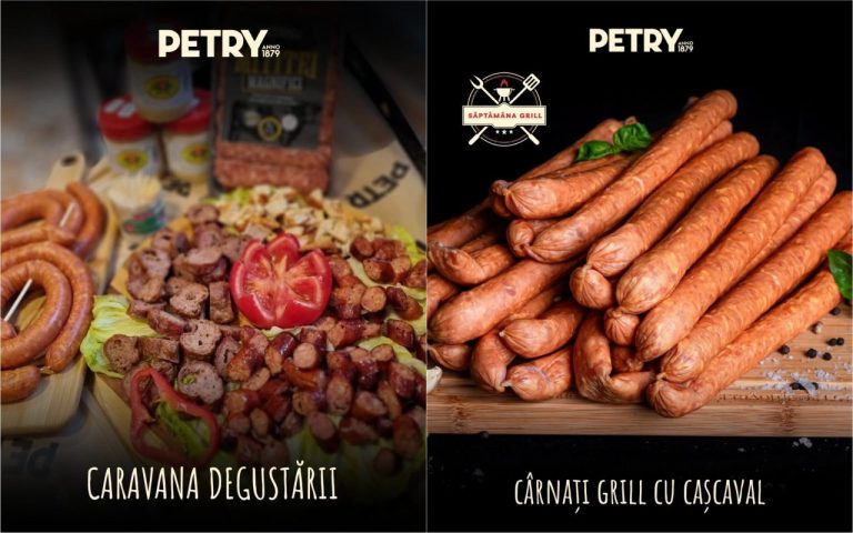 Gustă înainte să alegi! Caravana Degustării Petry aduce savoarea grătarului în magazine, iar Cârnații Grill cu Cașcaval sunt printre favoriți