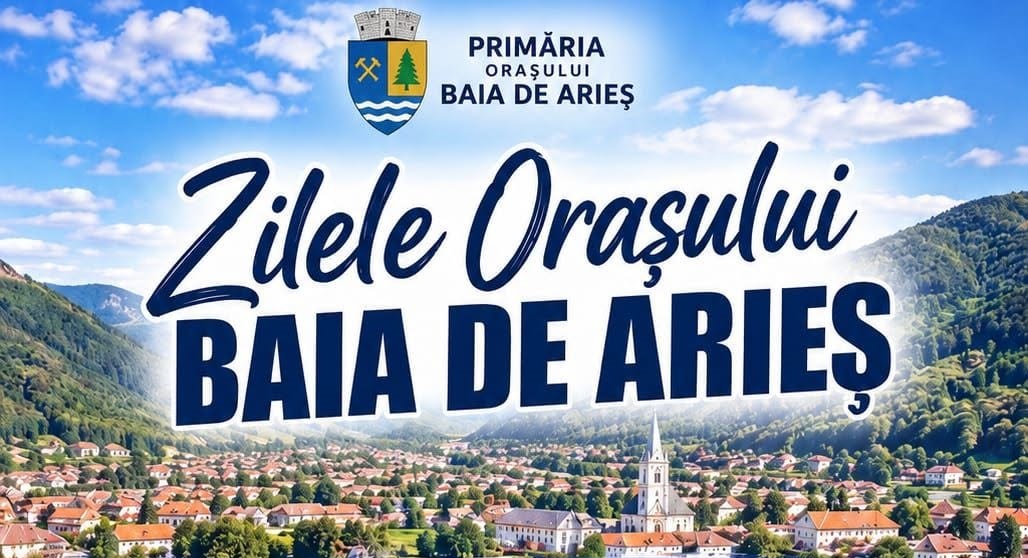 Zilele orașului Baia de Arieș 2026: trei zile de sărbătoare în centrul orașului, între 4 și 6 septembrie