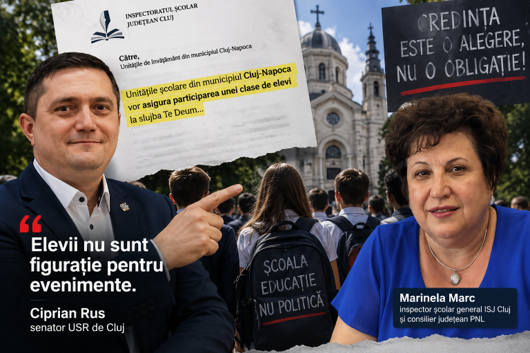 USR Cluj cere demisia Marinelei Marc de la conducerea ISJ. Senatorul Ciprian Rus: „Elevii nu sunt figurație pentru evenimente”