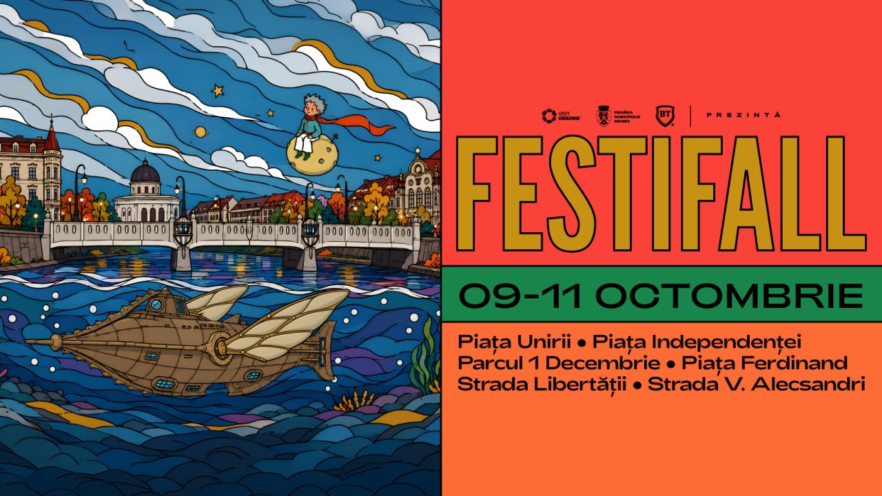 Programul Oradea FestiFall 2026, între 9 și 11 octombrie: concerte, teatru aerian, show de drone și sute de evenimente!