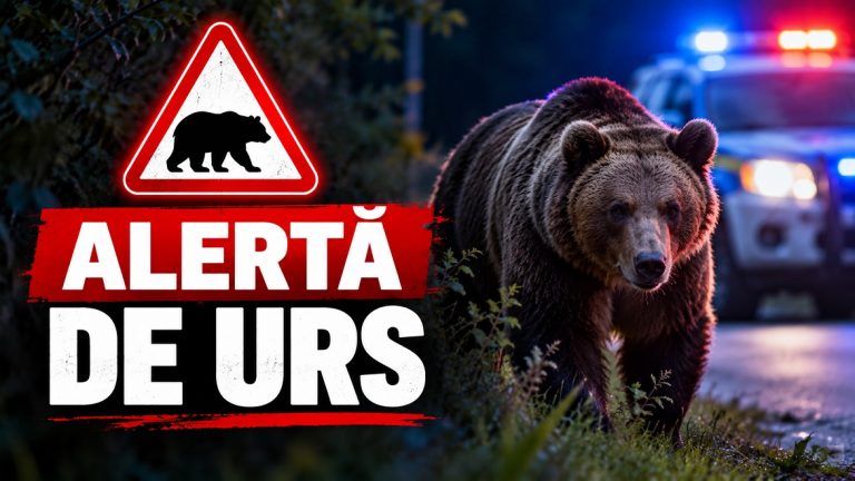Alertă la Zlatna: Un urs a ajuns în localitatea Izvoru Ampoiului. Jandarmii au intervenit pentru îndepărtarea animalului!