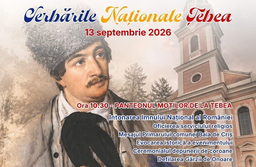 Serbările Naționale de la Țebea, pe 13 septembrie 2026: Ceremonii la Panteonul Moților și un amplu spectacol folcloric