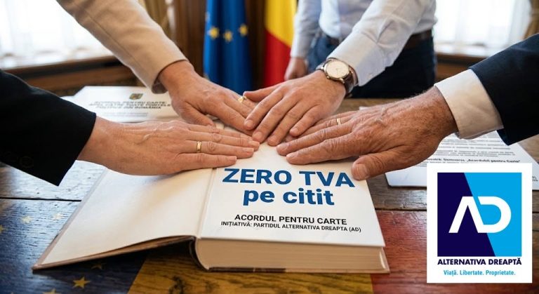 Alternativa Dreaptă cere zero TVA pentru cărți: „Statul nu are dreptul să pună vamă pe cunoaștere”