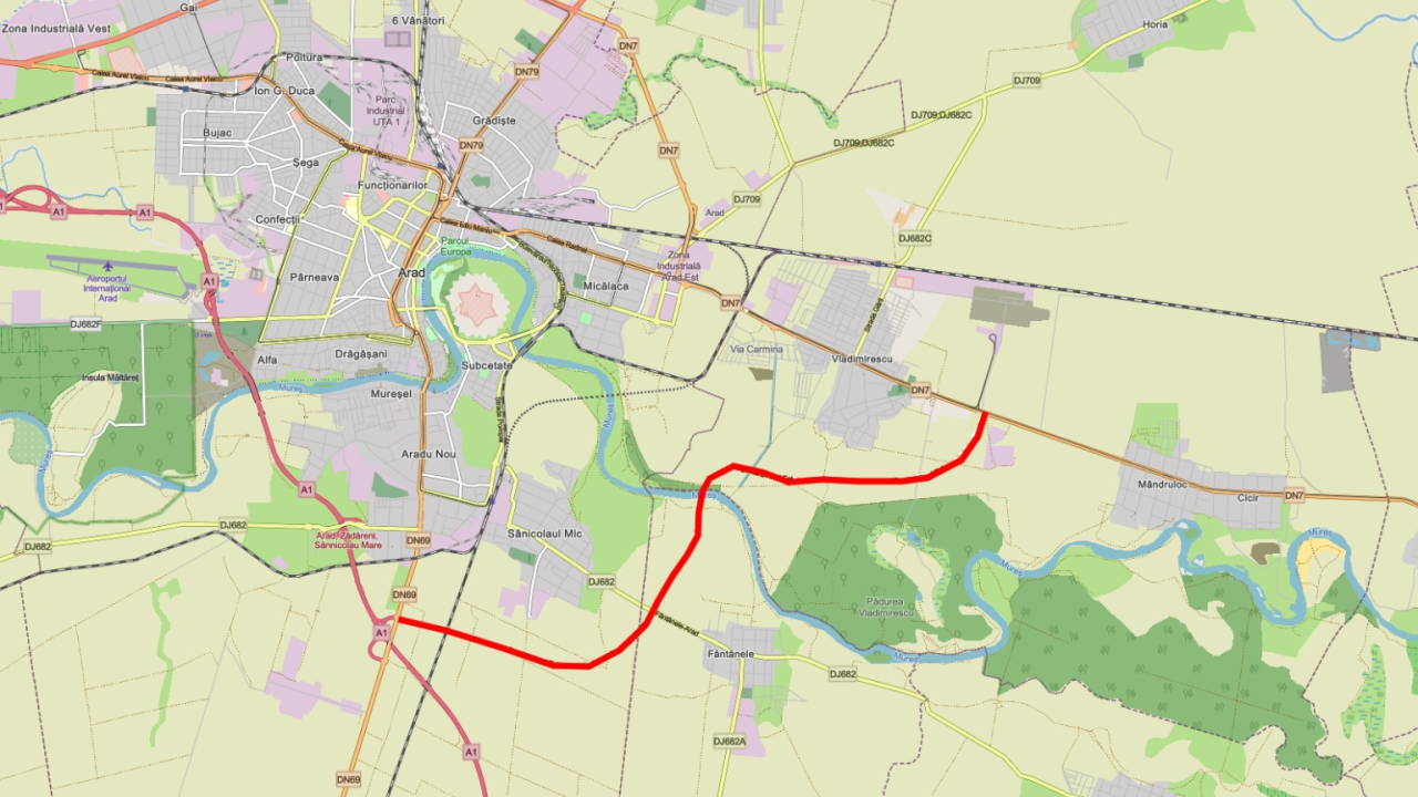 Centura de Nord-Est a Aradului are proiect și autorizație de construire