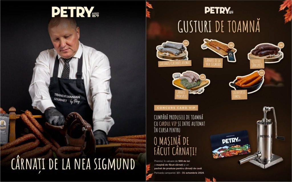 Toamna vine cu gusturi tradiționale și premii la Petry! Poți câștiga 500 de lei pentru prepararea cârnaților de casă