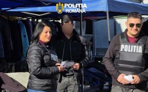 Polițiștii au descins în piața din Pâncota! Avertismente privind produsele contrafăcute și regulile pentru deținătorii de câini periculoși