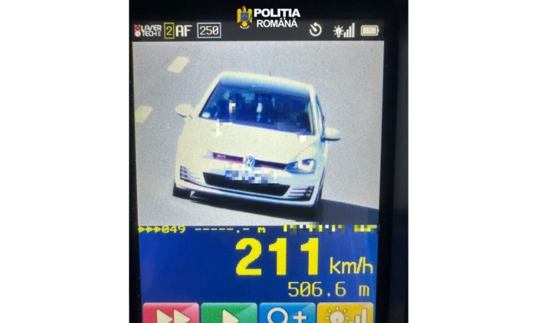 211 km/h pe A1 Sebeș–Deva: Șofer prins de radar și lăsat fără permis patru luni!