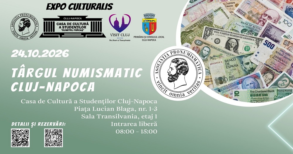 Istoria la un pas de tine: Monede rare și piese de colecție spectaculoase, la Târgul Numismatic de la Casa de Cultură