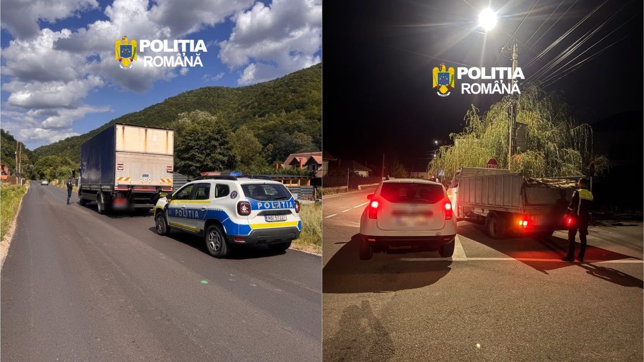 Transport de lemne fără acte, depistat la Gilău! Polițiștii au confiscat peste 5 metri cubi de material lemnos în urma controalelor din Cluj